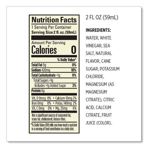 Spicy Pepper Hydration Pickle Juice Shooter, 2 Oz Bottle, 12/carton
