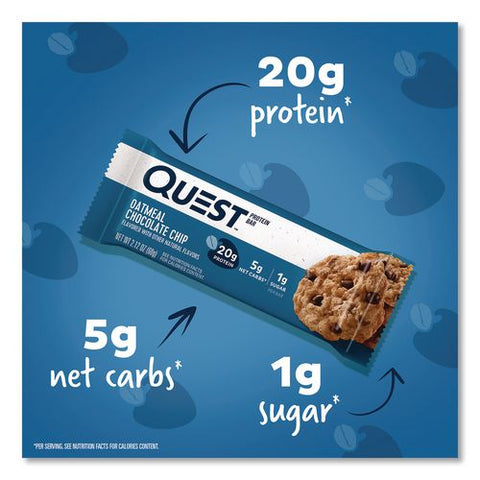 Oatmeal Chocolate Chip Protein Bar, 2.12 Oz, 12/box