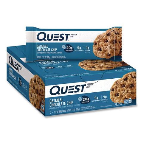 Oatmeal Chocolate Chip Protein Bar, 2.12 Oz, 12/box