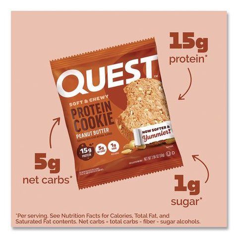 Gluten Free Protein Cookies, Peanut Butter, 2.04 Oz Pack, 12/box