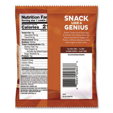 Gluten Free Protein Cookies, Peanut Butter, 2.04 Oz Pack, 12/box