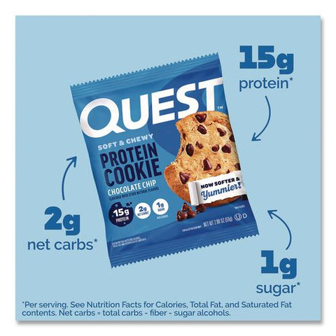 Gluten Free Protein Cookies, Chocolate Chip, 2.08 Pack, 12/box