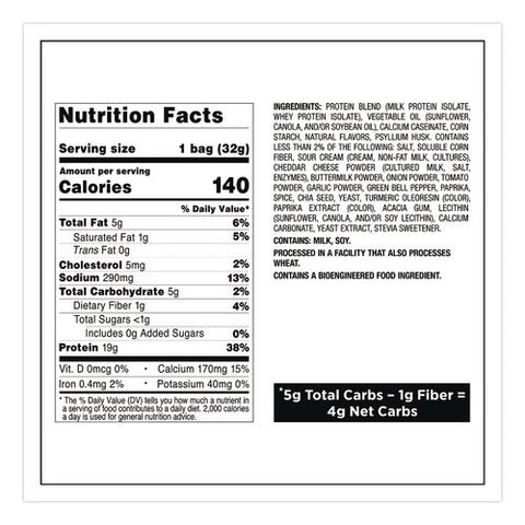 Loaded Taco Tortilla Style Protein Chips, 1.1 Oz Bags, 8/box