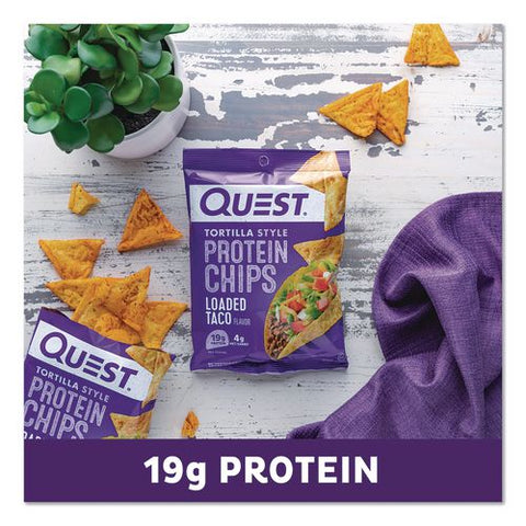 Loaded Taco Tortilla Style Protein Chips, 1.1 Oz Bags, 8/box