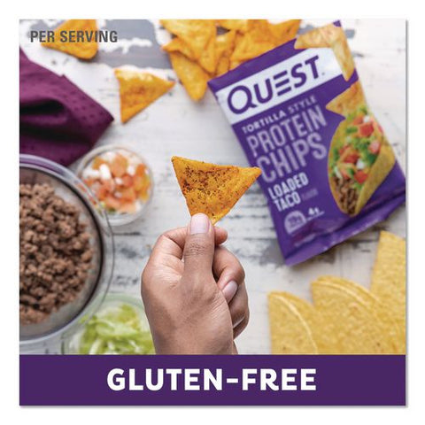 Loaded Taco Tortilla Style Protein Chips, 1.1 Oz Bags, 8/box
