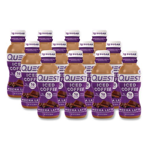 Iced Coffee, Mocha Latte, 10 Oz Bottle, 12/carton