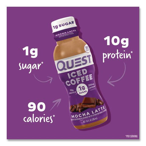 Iced Coffee, Mocha Latte, 10 Oz Bottle, 12/carton
