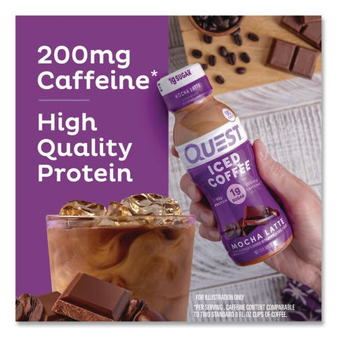 Iced Coffee, Mocha Latte, 10 Oz Bottle, 12/carton