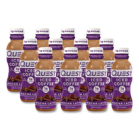 Iced Coffee, Mocha Latte, 10 Oz Bottle, 12/carton