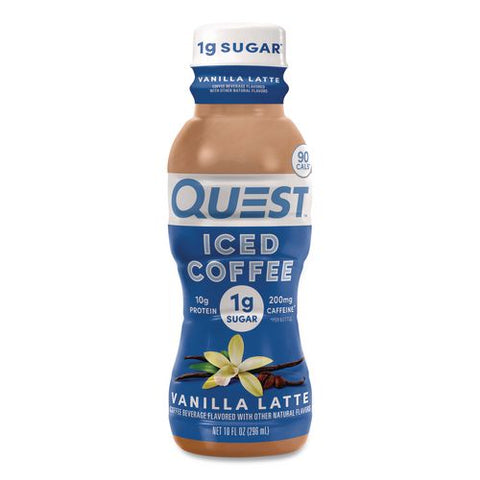 Iced Coffee, Vanilla Latte, 10 Oz Bottle, 12/carton