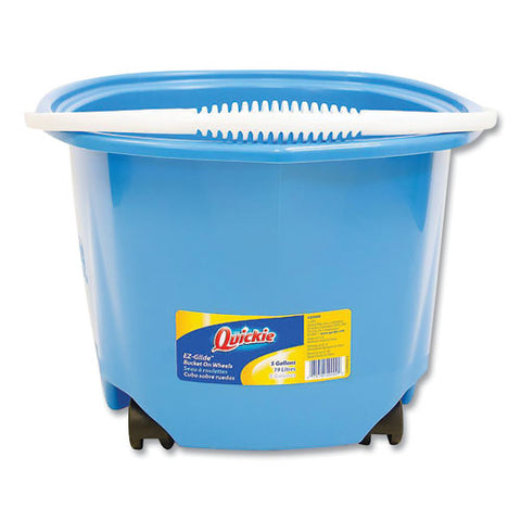 Ez-glide Bucket On Wheels, 5 Qt, Blue