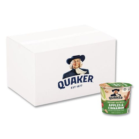 Instant Oatmeal, Apples And Cinnamon, 1.51 Oz Cup, 24/carton