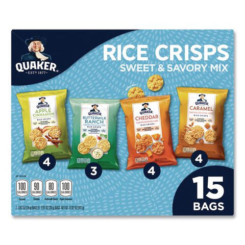 Rice Crisps, Sweet And Savory Mix, Assorted Flavors, (7) 0.67 Oz Bags, (8) 0.91 Oz Bags