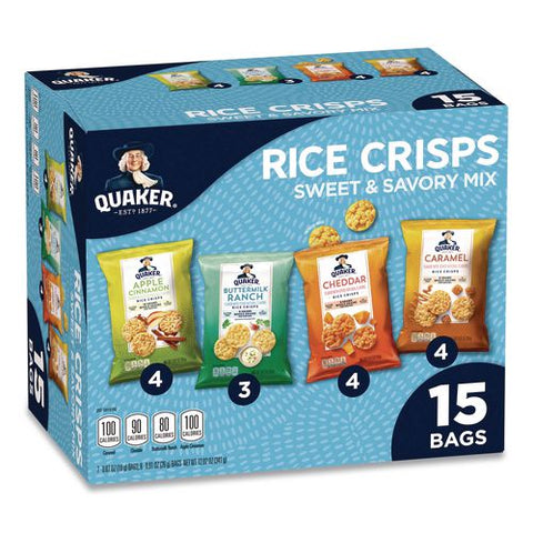 Rice Crisps, Sweet And Savory Mix, Assorted Flavors, (7) 0.67 Oz Bags, (8) 0.91 Oz Bags