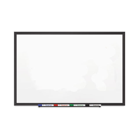 Classic Series Porcelain Magnetic Dry Erase Board, 36" X 24", White Surface, Black Aluminum Frame