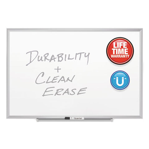 Classic Series Porcelain Magnetic Dry Erase Board, 36" X 24", White Surface, Satin Aluminum Frame