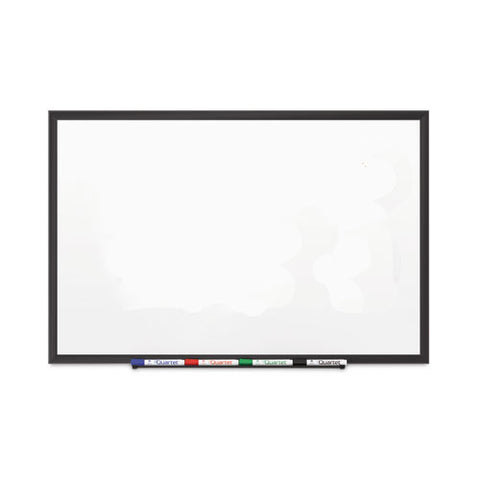 Classic Series Porcelain Magnetic Dry Erase Board, 60" X 36", White Surface, Black Aluminum Frame