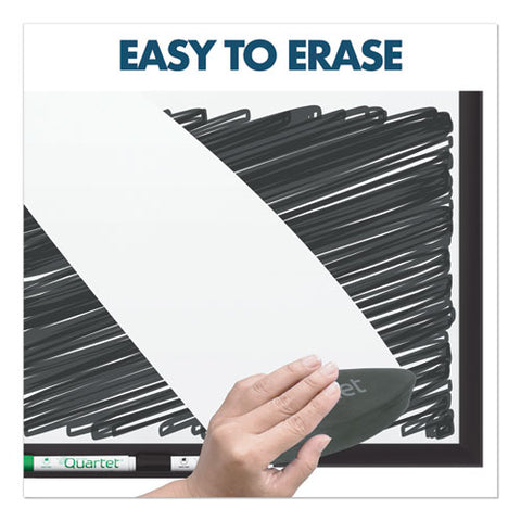 Classic Series Porcelain Magnetic Dry Erase Board, 96" X 48", White Surface, Black Aluminum Frame