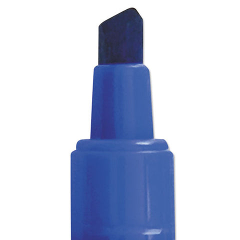 Enduraglide Dry Erase Marker, Broad Chisel Tip, Blue, Dozen