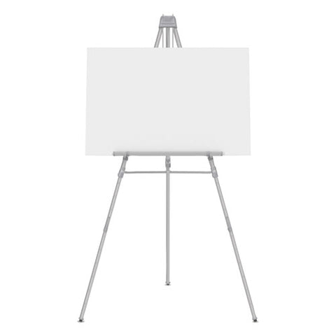 Aluminum Heavy-duty Display Easel, 38" To 66" High, Aluminum, Silver