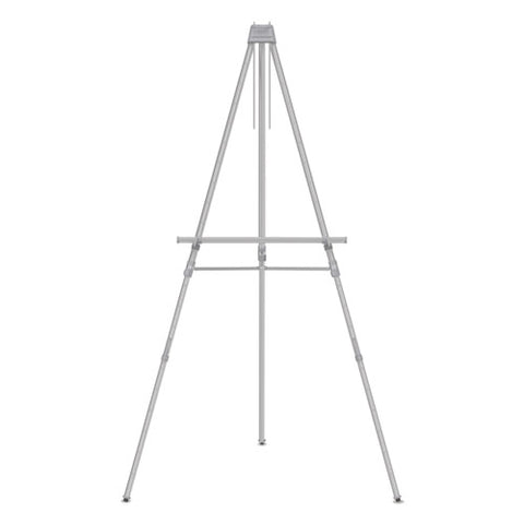 Aluminum Heavy-duty Display Easel, 38" To 66" High, Aluminum, Silver