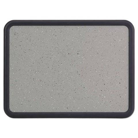 Contour Granite Board, 36" X 24", Granite Gray Surface, Black Plastic Frame