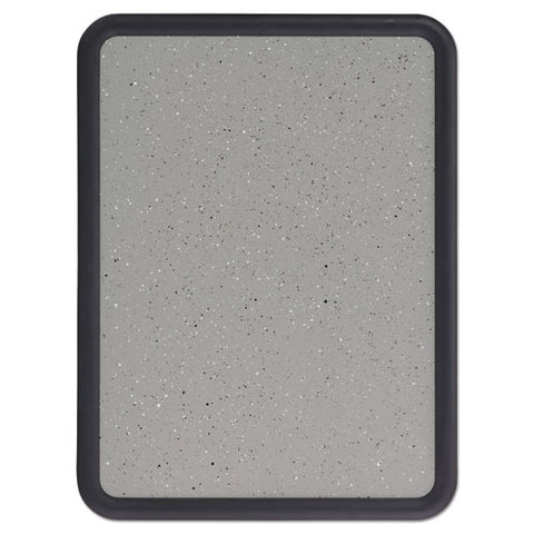 Contour Granite Board, 36" X 24", Granite Gray Surface, Black Plastic Frame