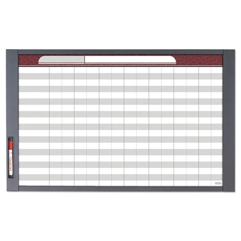 Inview Custom Whiteboard, 36" X 24", White/clear Surface, Graphite Gray Fiberboard (mdf) Frame