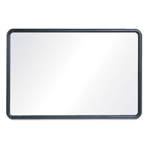 Contour Dry Erase Board, 24" X 18", White Surface, Black Plastic Frame