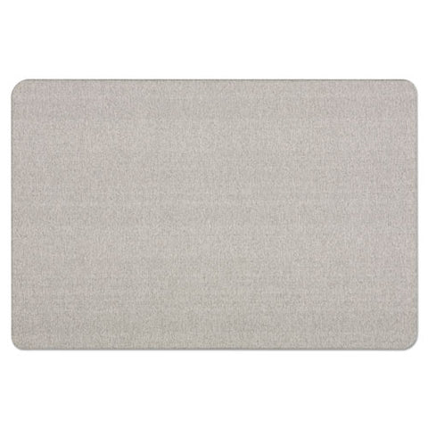 Oval Office Fabric Board, 36" X 24", Gray Surface