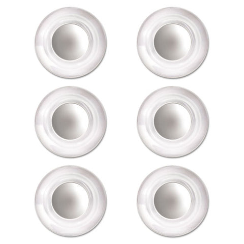 Glass Magnets, Large, Clear, 0.45" Diameter, 6/pack