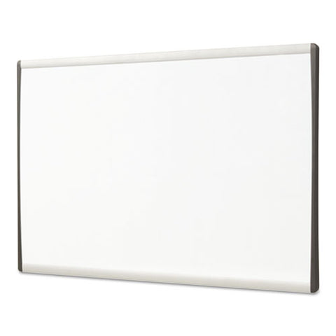 Arc Frame Cubicle Board, Magnetic Dry Erase, 24" X 14", White Surface, Satin Aluminum Frame