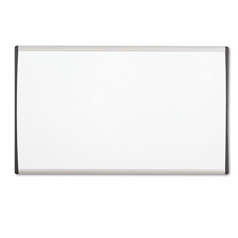 Arc Frame Cubicle Board, Magnetic Dry Erase, 30" X 18", White Surface, Satin Aluminum Frame