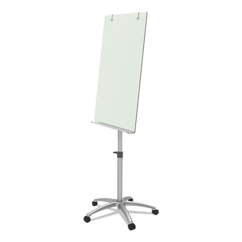 Infinity Glass Mobile Presentation Easel, 36" X 24", White Surface, Black/gray Metal/plastic Frame