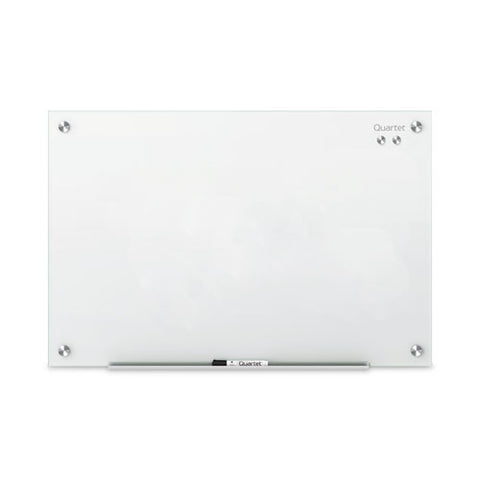 Infinity Magnetic Glass Marker Board, 24" X 18", White Surface