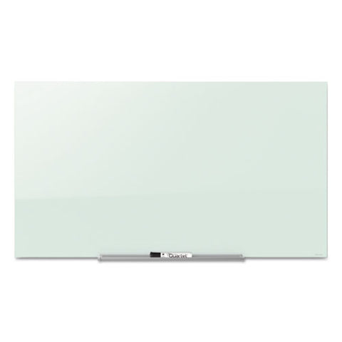 Invisamount Magnetic Glass Marker Board, 39" X 22", White Surface