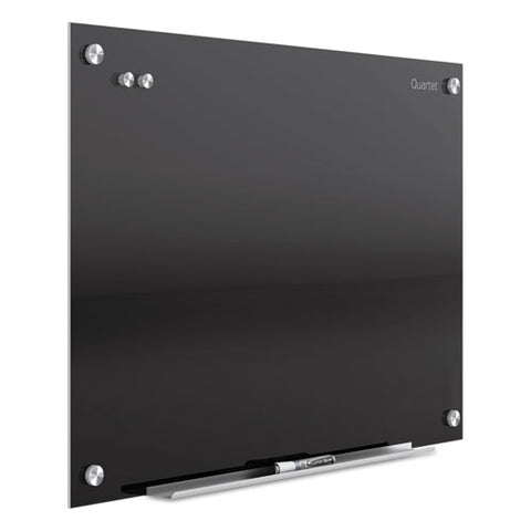 Infinity Magnetic Glass Marker Board, 48" X 36", Black Surface