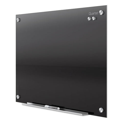 Infinity Magnetic Glass Marker Board, 48" X 36", Black Surface