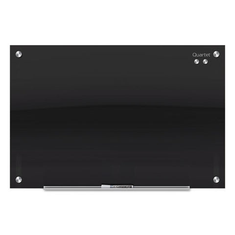 Infinity Magnetic Glass Marker Board, 48" X 36", Black Surface