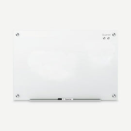 Infinity Magnetic Glass Marker Board, 48" X 36", White Surface