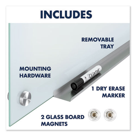 Infinity Magnetic Glass Marker Board, 48" X 36", White Surface