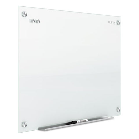 Infinity Magnetic Glass Marker Board, 48" X 36", White Surface