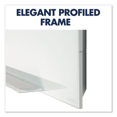 Element Framed Magnetic Glass Dry-erase Boards, 74" X 42", White Surface, Satin Aluminum Frame