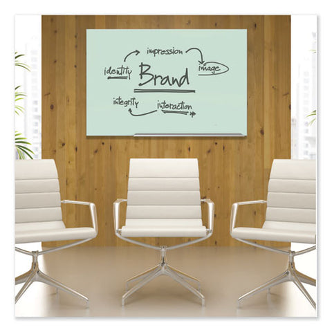 Element Framed Magnetic Glass Dry-erase Boards, 74" X 42", White Surface, Satin Aluminum Frame