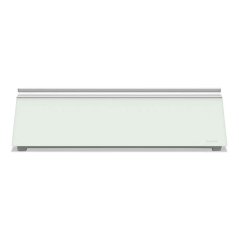 Glass Dry Erase Desktop Computer Pad, 18" X 6", White Surface