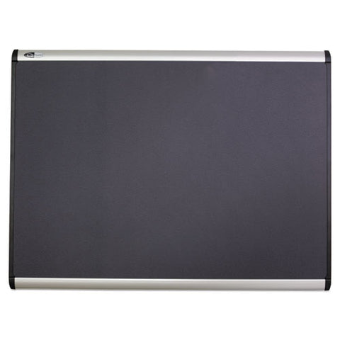 Prestige Plus Magnetic Fabric Bulletin Boards, 36" X 24", Gray Surface, Satin Aluminum Frame