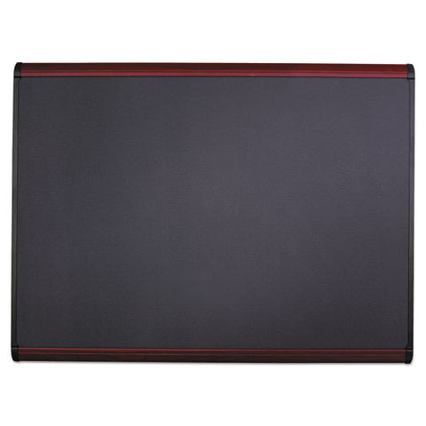 Prestige Plus Magnetic Fabric Bulletin Boards, 48" X 36", Gray Surface, Mahogany Finished Fiberboard/plastic Frame