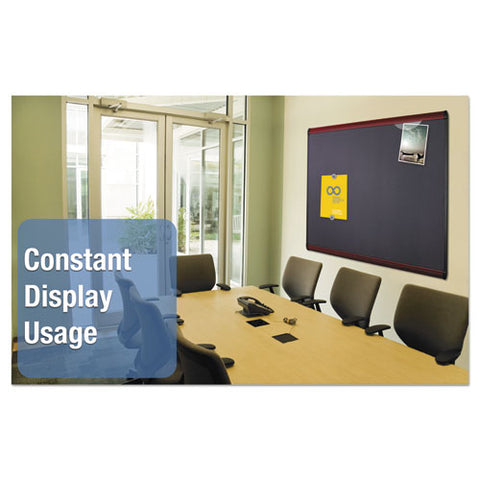 Prestige Plus Magnetic Fabric Bulletin Boards, 48" X 36", Gray Surface, Mahogany Finished Fiberboard/plastic Frame