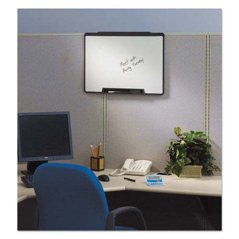 Motion Portable Dry Erase Marker Board, 36" X 24", White Surface, Black Plastic Frame