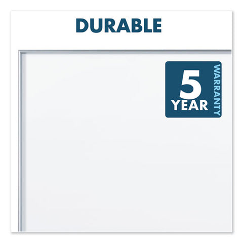 Fusion Nano-clean Magnetic Whiteboard, 72" X 48", White Surface, Satin Aluminum Frame